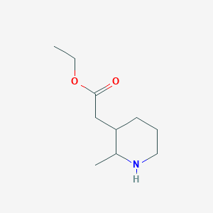 molecular formula C10H19NO2 B2620890 Ethyl 2-(2-methylpiperidin-3-yl)acetate CAS No. 2104018-85-9