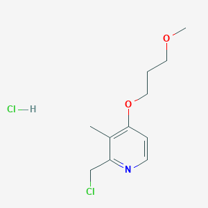 molecular formula C11H17Cl2NO2 B026210 2-(Chloromethyl)-4-(3-methoxypropoxy)-3-methylpyridine hydrochloride CAS No. 153259-31-5