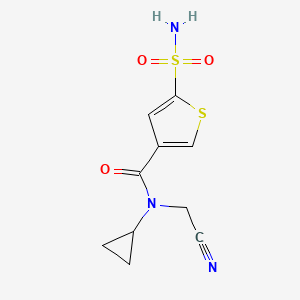 molecular formula C10H11N3O3S2 B2621004 N-(Cyanomethyl)-N-cyclopropyl-5-sulfamoylthiophene-3-carboxamide CAS No. 2216199-74-3