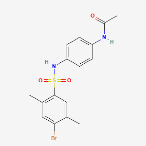 B2621009 N-[4-[(4-Bromo-2,5-dimethylphenyl)sulfonylamino]phenyl]acetamide CAS No. 2379995-04-5