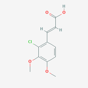 molecular formula C11H11ClO4 B2621107 3-(2-Chloro-3,4-dimethoxyphenyl)acrylic acid CAS No. 99854-17-8