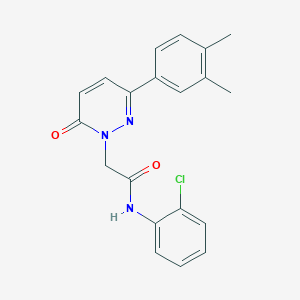 molecular formula C20H18ClN3O2 B2621253 N-(2-chlorophenyl)-2-[3-(3,4-dimethylphenyl)-6-oxo-1,6-dihydropyridazin-1-yl]acetamide CAS No. 922979-69-9