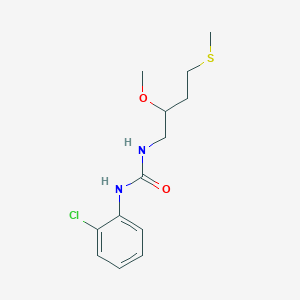 molecular formula C13H19ClN2O2S B2621303 1-(2-Chlorophenyl)-3-[2-methoxy-4-(methylsulfanyl)butyl]urea CAS No. 2309189-14-6
