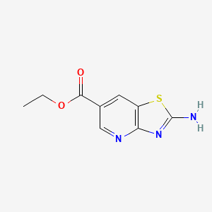 molecular formula C9H9N3O2S B2621332 Ethyl 2-amino-[1,3]thiazolo[4,5-b]pyridine-6-carboxylate CAS No. 1896753-11-9