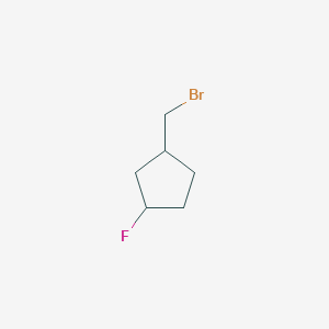 molecular formula C6H10BrF B2621371 1-(Bromomethyl)-3-fluorocyclopentane CAS No. 2172091-09-5