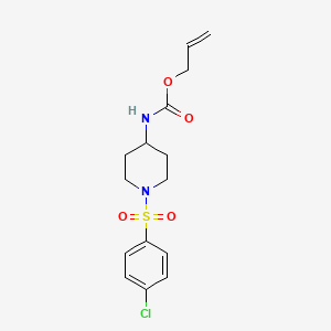 molecular formula C15H19ClN2O4S B2621386 allyl N-{1-[(4-chlorophenyl)sulfonyl]-4-piperidinyl}carbamate CAS No. 478047-75-5