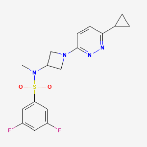 molecular formula C17H18F2N4O2S B2621445 N-[1-(6-cyclopropylpyridazin-3-yl)azetidin-3-yl]-3,5-difluoro-N-methylbenzene-1-sulfonamide CAS No. 2415452-62-7