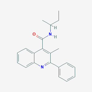 molecular formula C21H22N2O B262151 N-butan-2-yl-3-methyl-2-phenylquinoline-4-carboxamide 