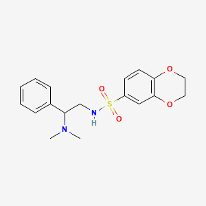 molecular formula C18H22N2O4S B2621520 N-[2-(dimethylamino)-2-phenylethyl]-2,3-dihydro-1,4-benzodioxine-6-sulfonamide CAS No. 899747-65-0