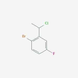 molecular formula C8H7BrClF B2621529 1-Bromo-2-(1-chloroethyl)-4-fluorobenzene CAS No. 2445784-06-3