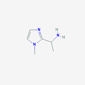 molecular formula C6H11N3 B2621568 1-(1-methyl-1H-imidazol-2-yl)ethan-1-amine CAS No. 927986-24-1