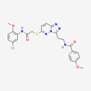 B2621573 N-(2-(6-((2-((5-chloro-2-methoxyphenyl)amino)-2-oxoethyl)thio)-[1,2,4]triazolo[4,3-b]pyridazin-3-yl)ethyl)-4-methoxybenzamide CAS No. 872995-68-1