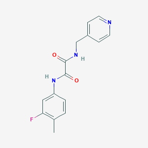 molecular formula C15H14FN3O2 B2621578 N1-(3-fluoro-4-methylphenyl)-N2-(pyridin-4-ylmethyl)oxalamide CAS No. 899748-98-2