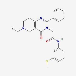 2-(6-ethyl-4-oxo-2-phenyl-5,6,7,8-tetrahydropyrido[4,3-d]pyrimidin-3(4H)-yl)-N-(3-(methylthio)phenyl)acetamide