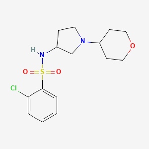 2-Chloro-N-[1-(oxan-4-yl)pyrrolidin-3-yl]benzenesulfonamide