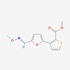 molecular formula C12H11NO4S B2621636 methyl 3-{5-[(1E)-(methoxyimino)methyl]furan-2-yl}thiophene-2-carboxylate CAS No. 241488-19-7