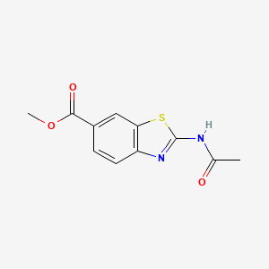 molecular formula C11H10N2O3S B2621639 methyl 2-acetamido-1,3-benzothiazole-6-carboxylate CAS No. 134949-40-9