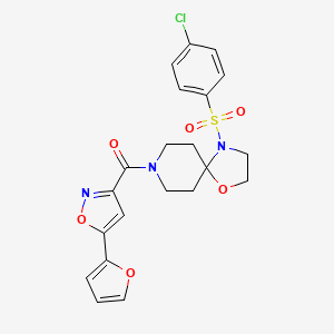 (4-((4-Chlorophenyl)sulfonyl)-1-oxa-4,8-diazaspiro[4.5]decan-8-yl)(5-(furan-2-yl)isoxazol-3-yl)methanone