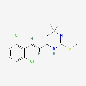4-(2,6-Dichlorostyryl)-6,6-dimethyl-2-(methylsulfanyl)-1,6-dihydropyrimidine