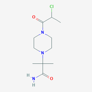 2-[4-(2-Chloropropanoyl)piperazin-1-yl]-2-methylpropanamide