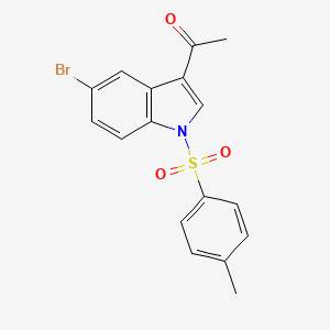 molecular formula C17H14BrNO3S B2621683 1-(5-bromo-1-tosyl-1H-indol-3-yl)ethanone CAS No. 265111-01-1