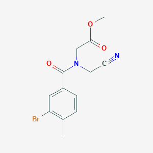 molecular formula C13H13BrN2O3 B2621699 Methyl 2-[(3-bromo-4-methylbenzoyl)-(cyanomethyl)amino]acetate CAS No. 1436115-24-0