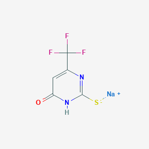molecular formula C5H2F3N2NaOS B2621704 Sodium [4-oxo-6-(trifluoromethyl)-3H-pyrimidin-2-YL]sulfanide CAS No. 1353506-95-2