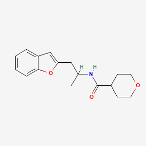 N-(1-(benzofuran-2-yl)propan-2-yl)tetrahydro-2H-pyran-4-carboxamide
