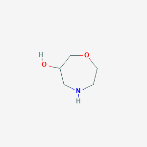 molecular formula C5H11NO2 B2621709 1,4-Oxazepan-6-ol CAS No. 1022915-33-8; 933739-97-0