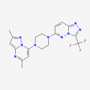 6-[4-(2,5-Dimethylpyrazolo[1,5-a]pyrimidin-7-yl)piperazin-1-yl]-3-(trifluoromethyl)-[1,2,4]triazolo[4,3-b]pyridazine