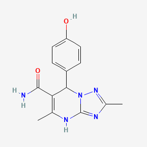7-(4-Hydroxyphenyl)-2,5-dimethyl-4,7-dihydro-[1,2,4]triazolo[1,5-a]pyrimidine-6-carboxamide