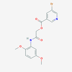 molecular formula C16H15BrN2O5 B2621723 [(2,5-dimethoxyphenyl)carbamoyl]methyl 5-bromopyridine-3-carboxylate CAS No. 387378-22-5