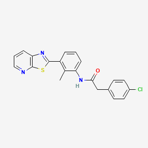 2-(4-chlorophenyl)-N-(2-methyl-3-(thiazolo[5,4-b]pyridin-2-yl)phenyl)acetamide