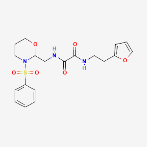 N1-(2-(furan-2-yl)ethyl)-N2-((3-(phenylsulfonyl)-1,3-oxazinan-2-yl)methyl)oxalamide