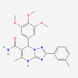 5-Methyl-2-(m-tolyl)-7-(3,4,5-trimethoxyphenyl)-4,7-dihydro-[1,2,4]triazolo[1,5-a]pyrimidine-6-carboxamide