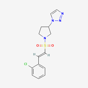 1-[1-[(E)-2-(2-Chlorophenyl)ethenyl]sulfonylpyrrolidin-3-yl]triazole