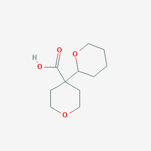 molecular formula C11H18O4 B2621745 4-(Oxan-2-yl)oxane-4-carboxylic acid CAS No. 2094365-59-8