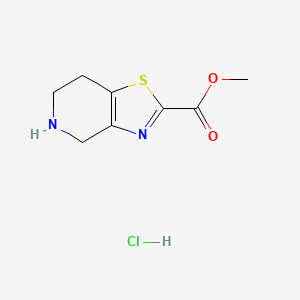 molecular formula C8H11ClN2O2S B2621751 methyl 4H,5H,6H,7H-[1,3]thiazolo[4,5-c]pyridine-2-carboxylate hydrochloride CAS No. 2193059-05-9