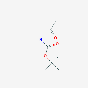 molecular formula C11H19NO3 B2621765 Tert-butyl 2-acetyl-2-methylazetidine-1-carboxylate CAS No. 2287316-44-1