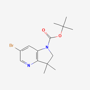 molecular formula C14H19BrN2O2 B2621779 tert-Butyl 6-bromo-3,3-dimethyl-2,3-dihydro-1H-pyrrolo[3,2-b]pyridine-1-carboxylate CAS No. 1403901-49-4