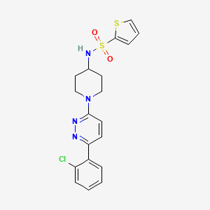 molecular formula C19H19ClN4O2S2 B2621784 N-(1-(6-(2-chlorophenyl)pyridazin-3-yl)piperidin-4-yl)thiophene-2-sulfonamide CAS No. 1396855-13-2