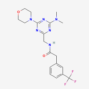 N-((4-(dimethylamino)-6-morpholino-1,3,5-triazin-2-yl)methyl)-2-(3-(trifluoromethyl)phenyl)acetamide