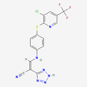 2-(2H-2,3,4,5-Tetraazolyl)-3-((4-(3-chloro-5-(trifluoromethyl)(2-pyridylthio))phenyl)amino)prop-2-enenitrile
