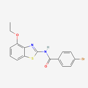 molecular formula C16H13BrN2O2S B2621795 4-bromo-N-(4-ethoxy-1,3-benzothiazol-2-yl)benzamide CAS No. 312917-08-1