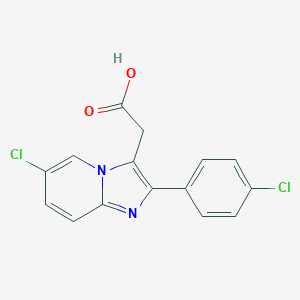 molecular formula C15H10Cl2N2O2 B026218 6-Chloro-2-(4-chlorophenyl)imidazo[1,2-a]pyridine-3-acetic Acid CAS No. 82626-74-2