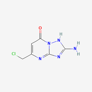 molecular formula C6H6ClN5O B2621805 2-amino-5-(chloromethyl)-3H,7H-[1,2,4]triazolo[1,5-a]pyrimidin-7-one CAS No. 885867-96-9