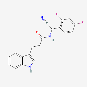 N-[cyano(2,4-difluorophenyl)methyl]-3-(1H-indol-3-yl)propanamide