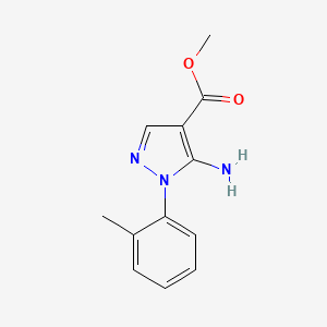 molecular formula C12H13N3O2 B2621813 Methyl 5-amino-1-(2-methylphenyl)-1H-pyrazole-4-carboxylate CAS No. 121716-24-3