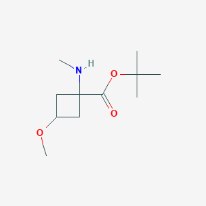 molecular formula C11H21NO3 B2621841 Tert-butyl 3-methoxy-1-(methylamino)cyclobutane-1-carboxylate CAS No. 2248282-45-1