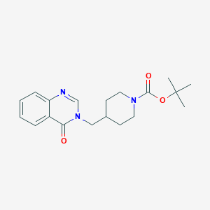 molecular formula C19H25N3O3 B2621847 Tert-butyl 4-[(4-oxo-3,4-dihydroquinazolin-3-yl)methyl]piperidine-1-carboxylate CAS No. 2380180-90-3